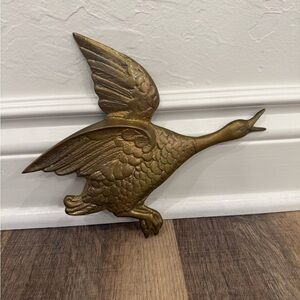 Vintage brass Flying duck Wall Decor